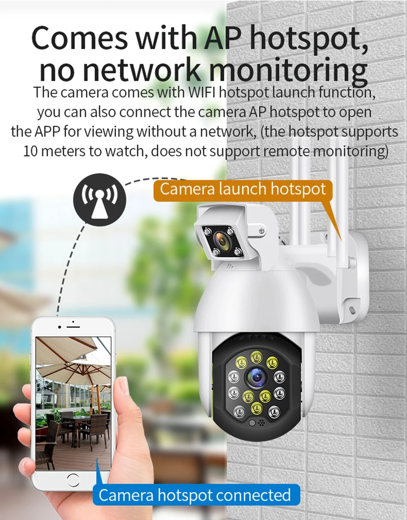 IP камера наружная беспроводная с датчиком движения 1080P Wi Fi PTZ|Камеры