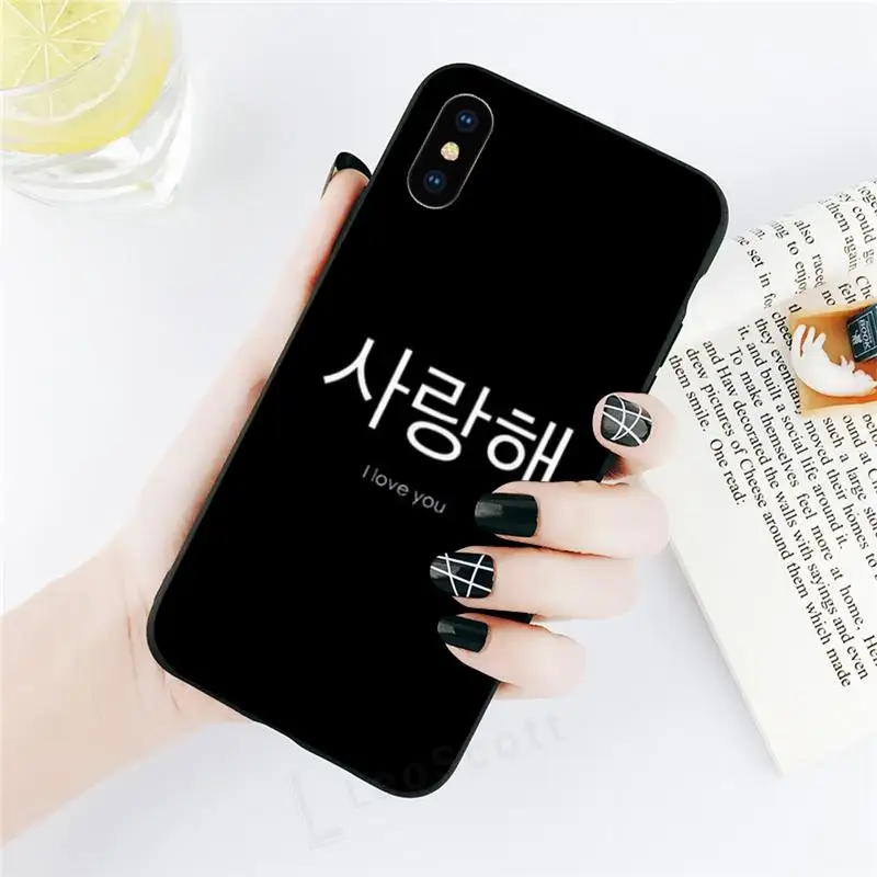 

Cute Korean Style Font letter Phone Case for iPhone 11 12 pro XS MAX 8 7 6 6S Plus X 5S SE 2020 XR
