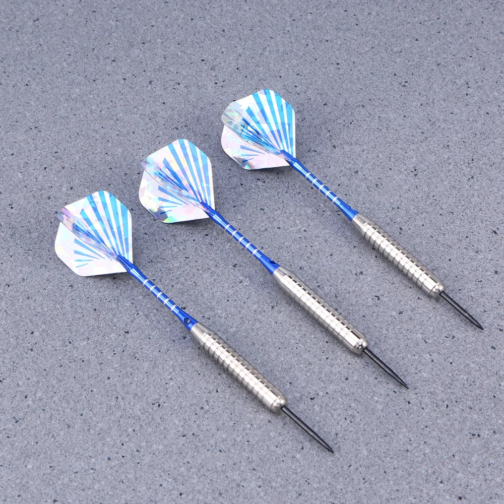 

12Pcs Stainless Steel Darts Set Professional Stainless Needle Tipped Dart for Dartboard Aluminum Shafts Standard Flights Silver