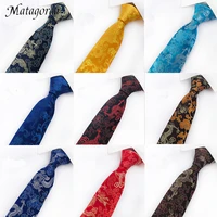 upscale 100silk tie luxury embroidery man necktie mascot chinese dragon pattern neckwear wedding groom gravata men accessories