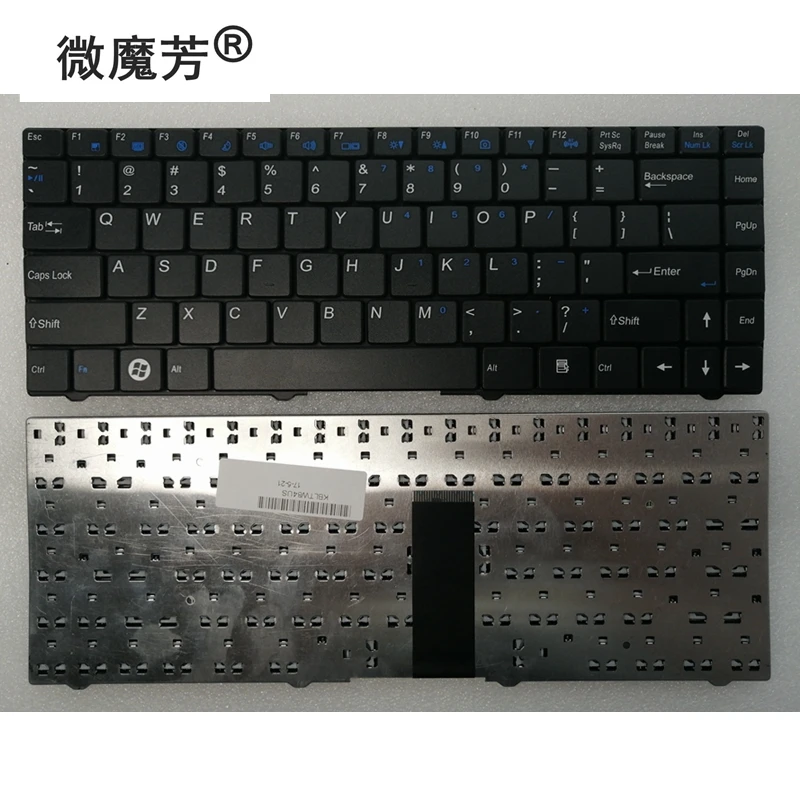 

US Black New English Replace laptop keyboard For CLEVO W84 W840T M4121 W840 W830 W84T0