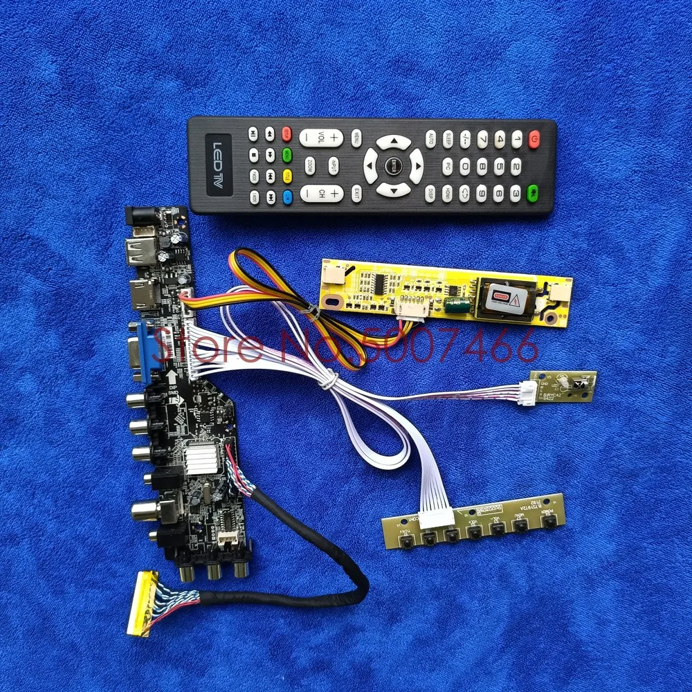 

LCD Controller Board Kit Signal Digital DVB 2CCFL 30 Pin LVDS For B154EW03/B154EW07/M154EW01/N154I4 USB VGA 1280*800 Matrix