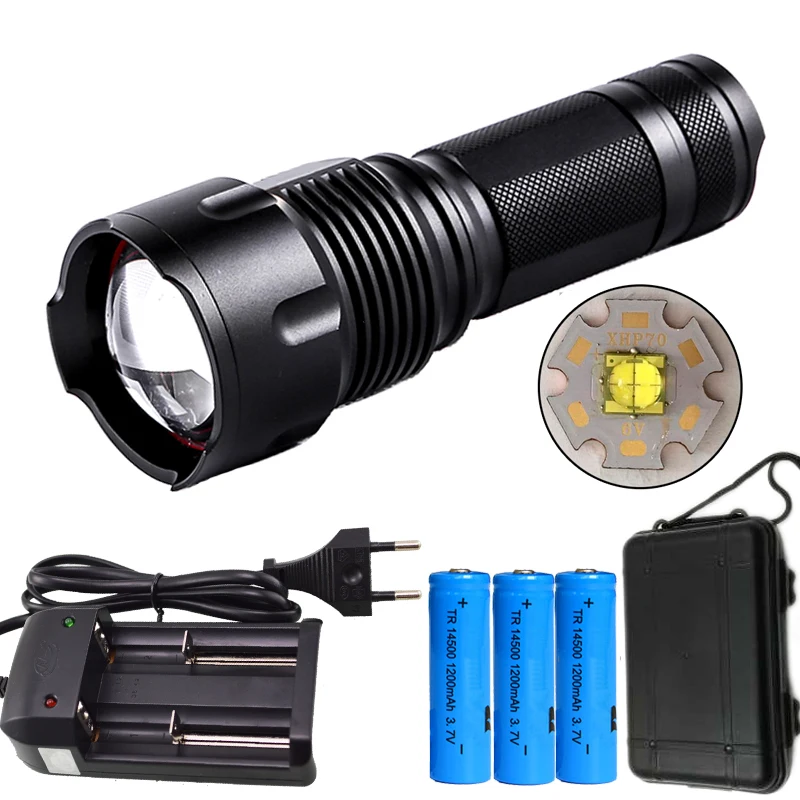 Litwod Z401006 CREE XLamp XHP70.2 светодиодный фонарик водонепроницаемый фонарик мощность 3*14500 перезаряжаемая батарея масштабируемый портативный свет