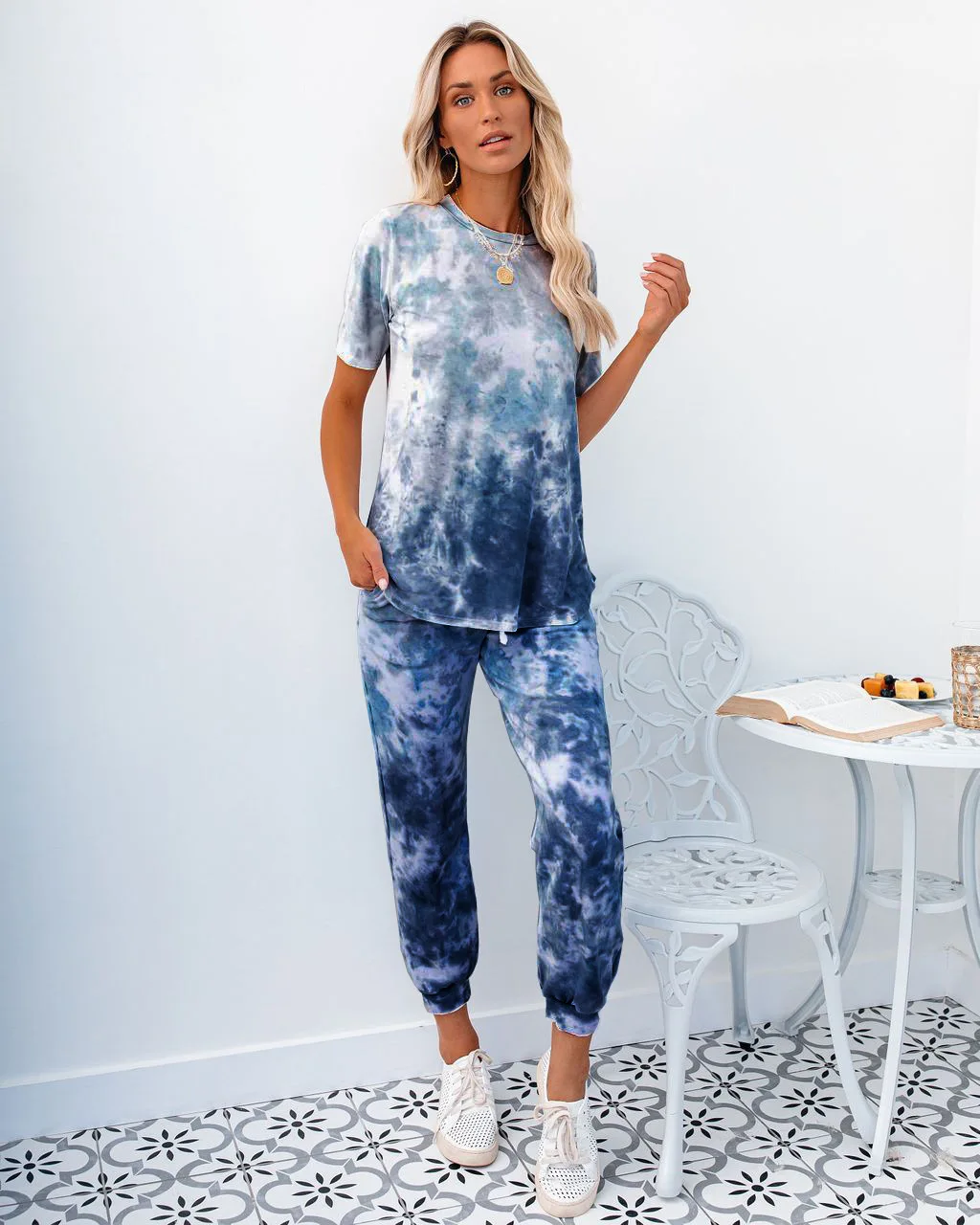 

Женская повседневная одежда для отдыха, футболка + штаны, Пижамный костюм, женские свободные удобные комплекты, женские комплекты из двух пр...