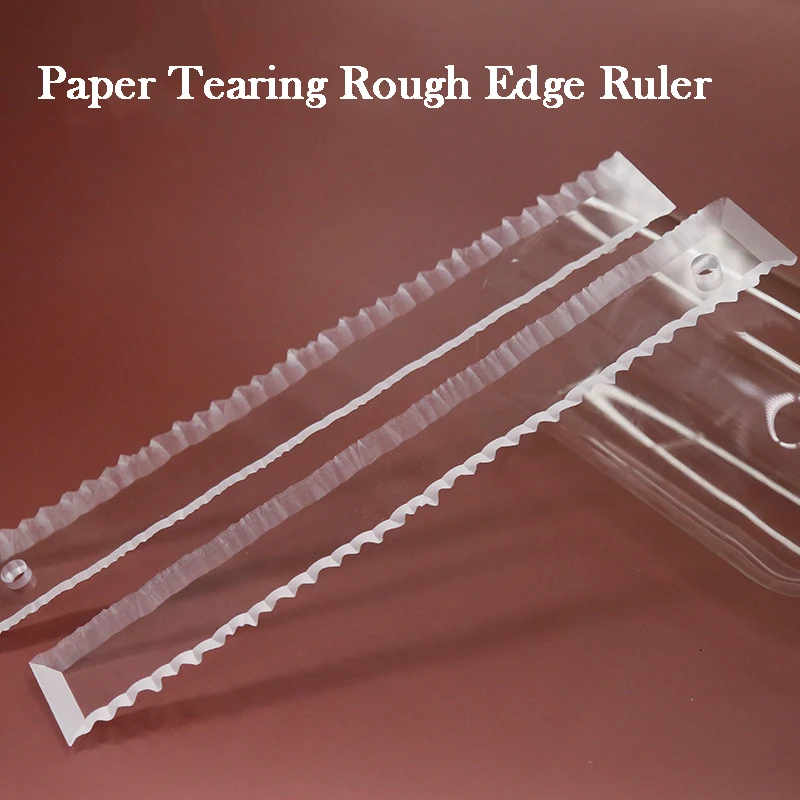 Creative Tear Paper Burr Ruler Jagged Vintage Handmade Burlap Effect Suspension Framing Accessories Washi Handbook Tool | Канцтовары для