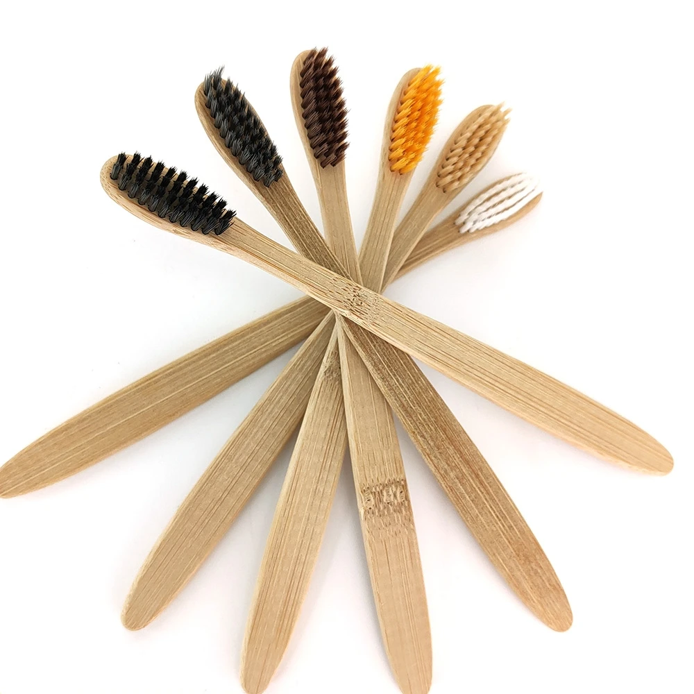 Бамбуковая зубная щетка Экологичная средняя щетина биоразлагаемая