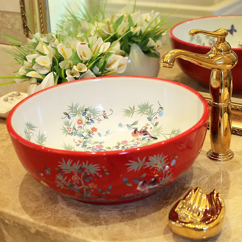 Керамическая раковина Jingdezhen для ванной комнаты|Раковины ванной| |