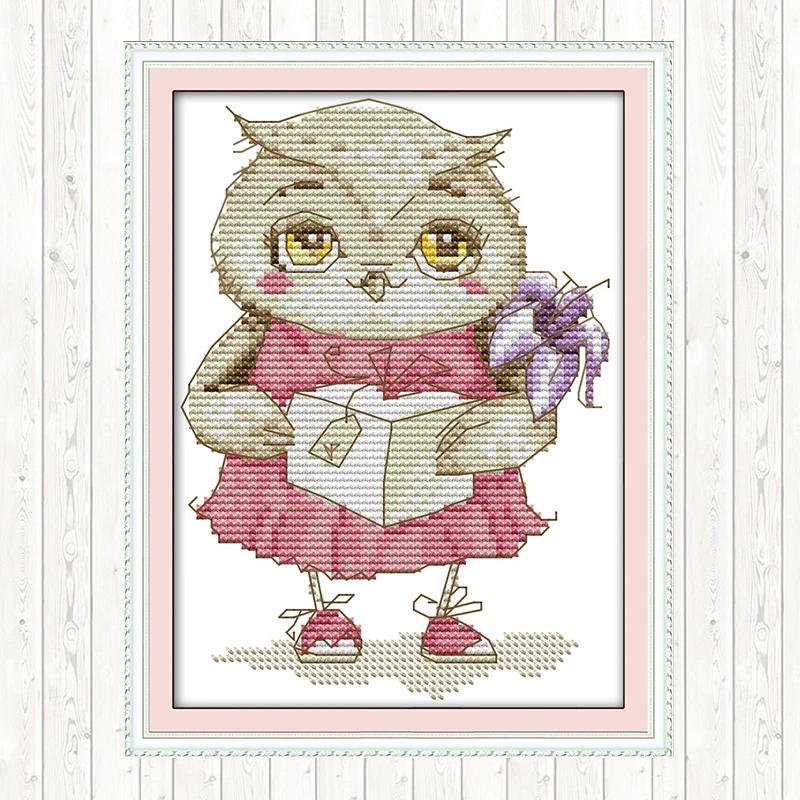 

Owl Wall Home Decor Cross Stitch Kit Patterns Kits DIY Needlework Crafts 14CT 11CT Counted and Stamped Embroidery Needlework Set