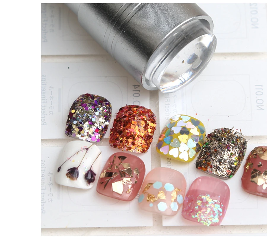 BQAN Портативная ультрафиолетовая лампа для маникюра с силиконовым прессом и штампом.