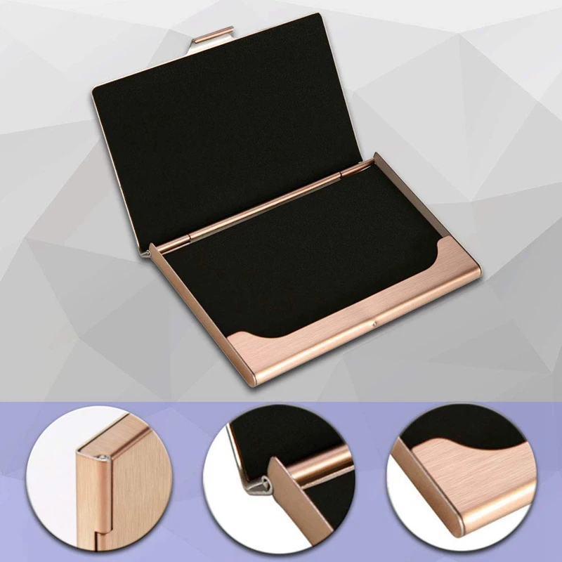 2 пакета унисекс бизнес держатель для карт из нержавеющей стали контейнер чехол