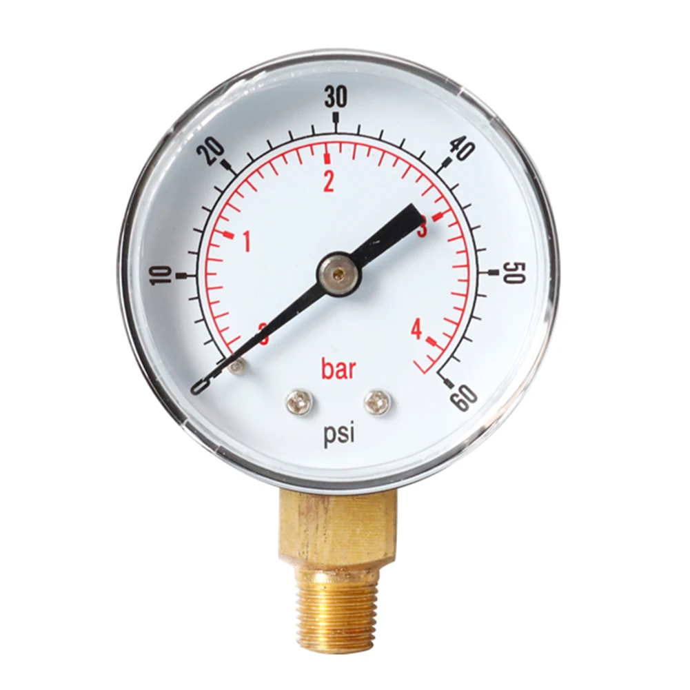 TS-Y508-60psiY50 радиальный манометр 0-60psi 0-4bar циферблат пневматический гидравлический воздушный Давление датчик