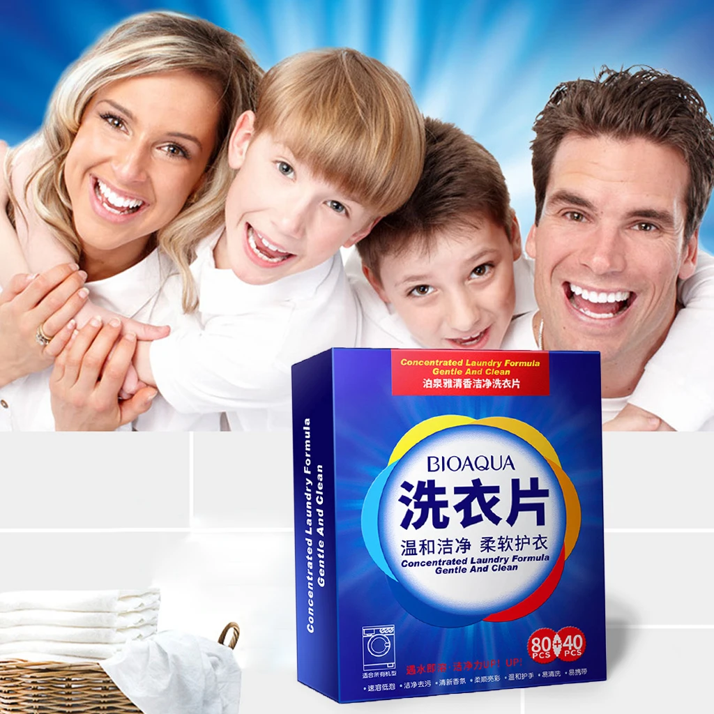 120 pcs new nano laundry detergent formula super concentrated mild washing soap powder sheets cleaning products | Дом и сад