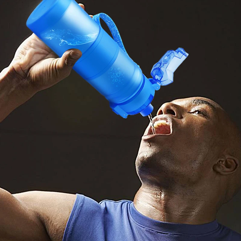 Спортивная бутылка для воды ZORRI Drak Blue лучший многоразовый шейкер протеиновых