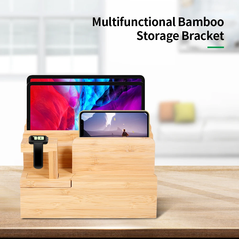 Новый многофункциональный бамбуковый деревянный держатель для хранения