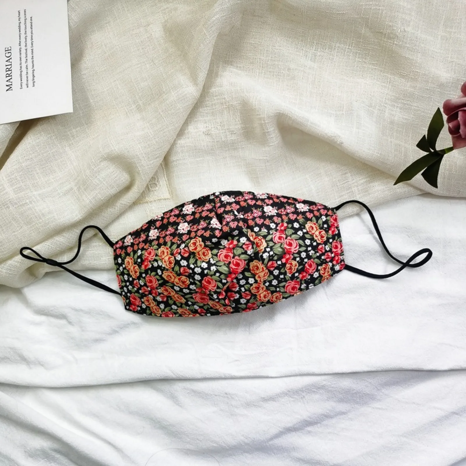 

Mascarillas Breathable Flower Face Mask Printed Cotton Masks Protective Dust Mouth Cover Washable Reusable Mouth Mask Facemask