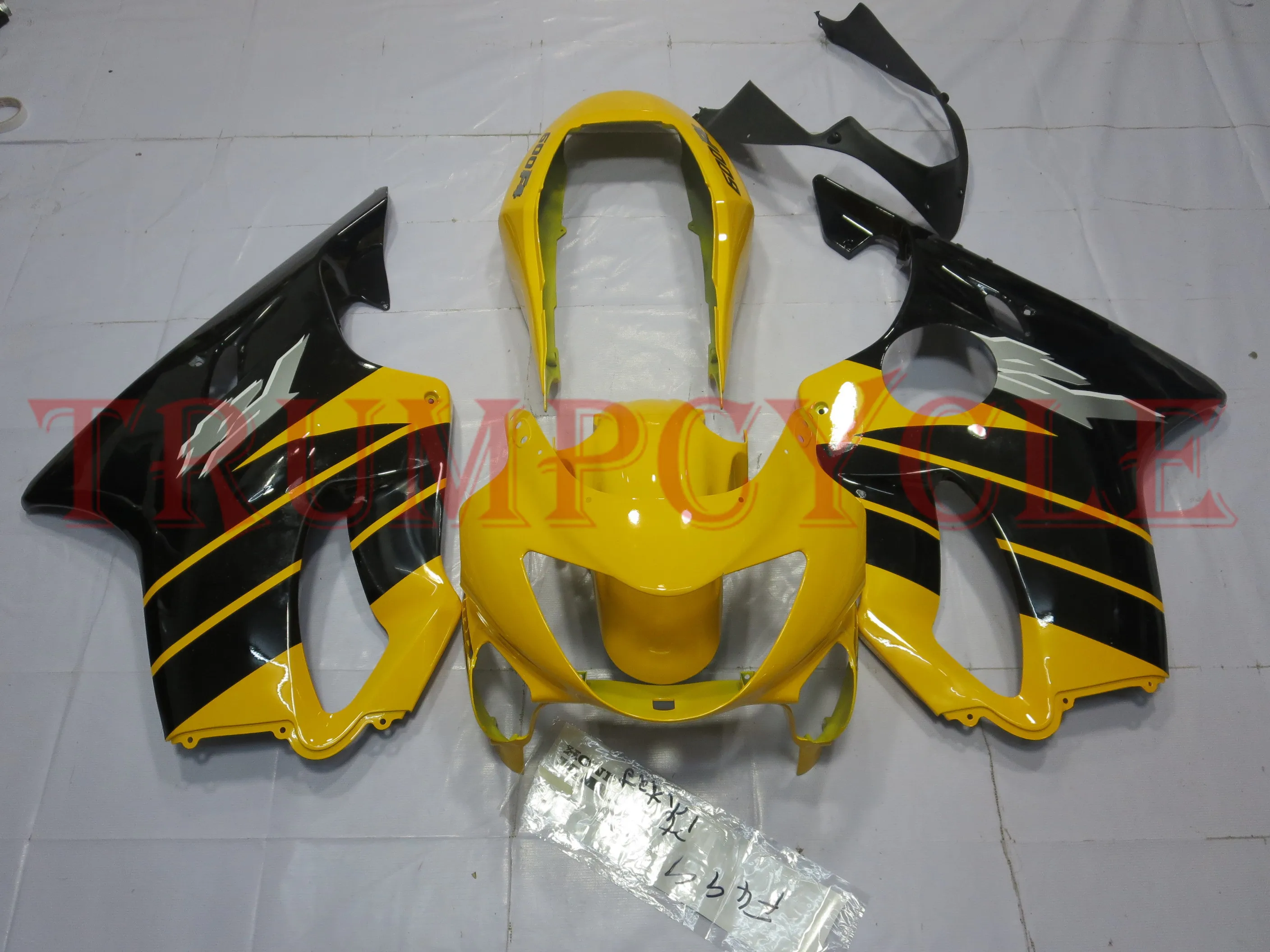 

Motorcycle Bodywork Aftermarket Fairing Body Kit Injection mold for Honda CBR 600 F4 1999-2000 CBR600 FS 99 00 Yellow Black