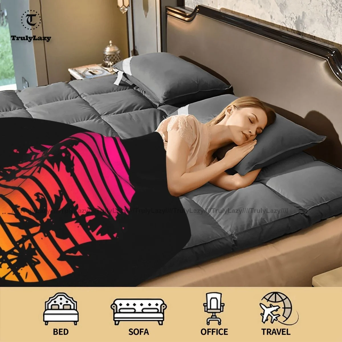 

Endless Summer Blanket Fuzzy Round Fleece Blanket Car Soft Cheap Bedspread