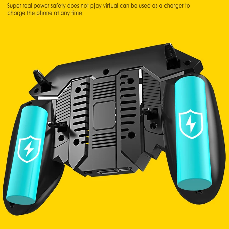Pubg Controller Phone Game Controller Cooling Fan Gamepad Mobile Trigger Grip 6 Finger Joystick for Xiaomi IPhone Samsung Joypad