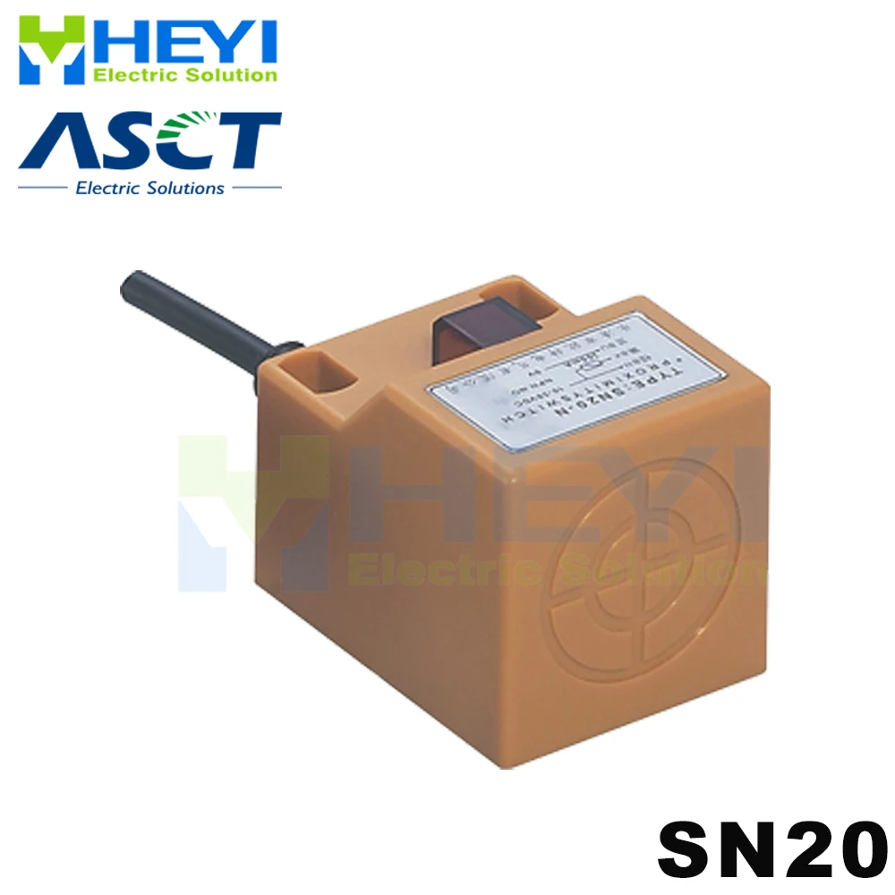 

4 wire NO+NC 40*40*52mm Non-flush Square type inductance sensor SN20 square sensor switch