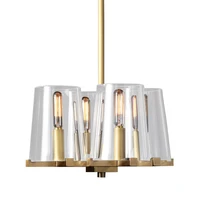 vintage brass long pole pendant lights bedroom cloakroom luxury restaurant lamps american study glass hanging lights fixtures