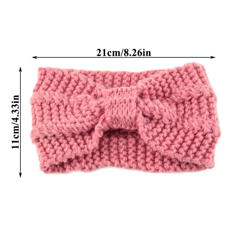 

Women Winter Knitted Headband Turban for Lady Girl Bow Crochet Elastic Hair band Soft Wide Stretch Headwrap Hair Accessories
