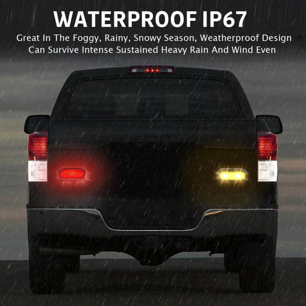 

sell well Automobile Tail Light 74LED Stop Lamp Red Yellow Color Strobe Flashing Light durable For Vehicle Trucks Touring Car