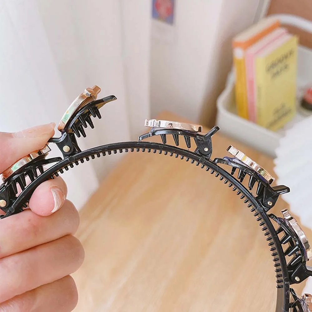 

New Children Cute Daisy Flower Braided Hair Band Broken Hair Artifact Girls Hairstyle Makeup Hairpin Headband Fashion