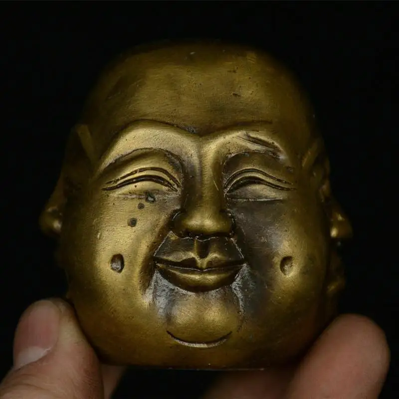 Старинная китайская бронза удовольствие гнев печаль Joy-страсти скульптура