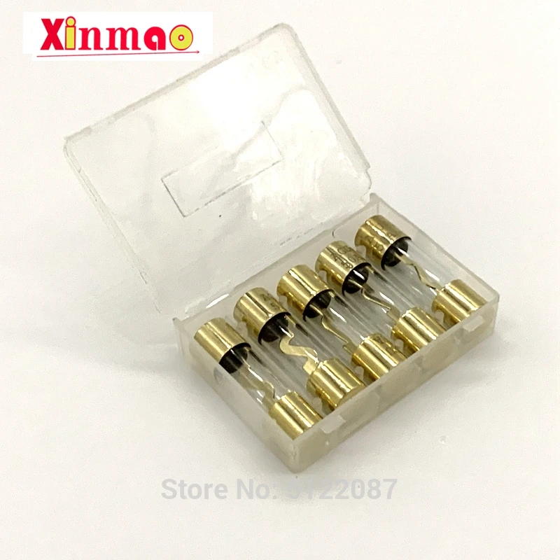 

5Pcs 10*38MM Gold Plated Glass AGU Fuse Fuses Pack Car Audio Amp Amplifier 10A 15A 20A 25A 30A 40A 50A 60A 70A 80A 100A