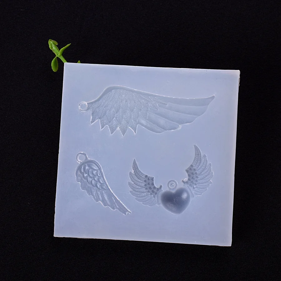 aliexpress.com - UV Resin Jewelry Liquid Silicone Mold Angel Wing Shape Silicone Resin Mold Jewelry Making DIY Craft White 1pcs 36x36mm
