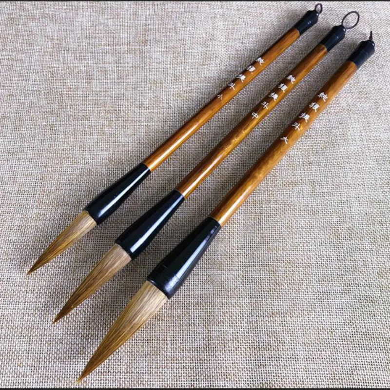 

3pcs Weasel Hair Calligraphy Brush Caligrafia Chinese Painting Regular Script Writing Brush Pen Wolf Hair Caligraphy Brushes Set