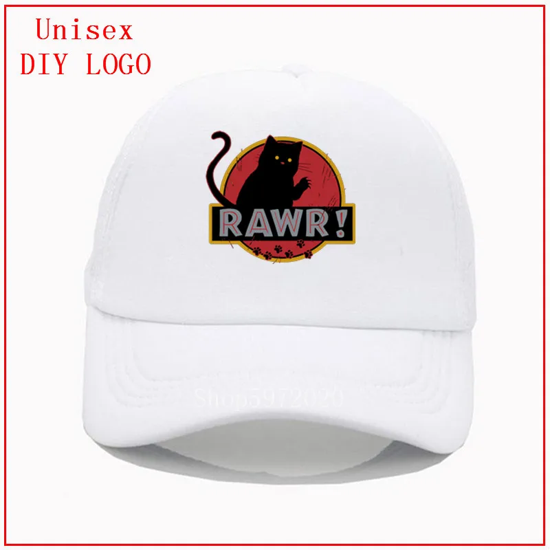 Бейсболка с вышивкой модные женские кепки мужские Rawr кошачья лапа