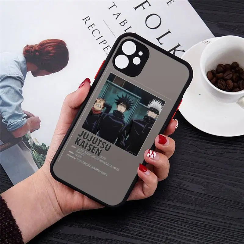 

Jujutsu Kaisen Satoru Gojo anime Phone Case matte transparent For iphone 7 8 11 12 plus mini x xs xr pro max cover