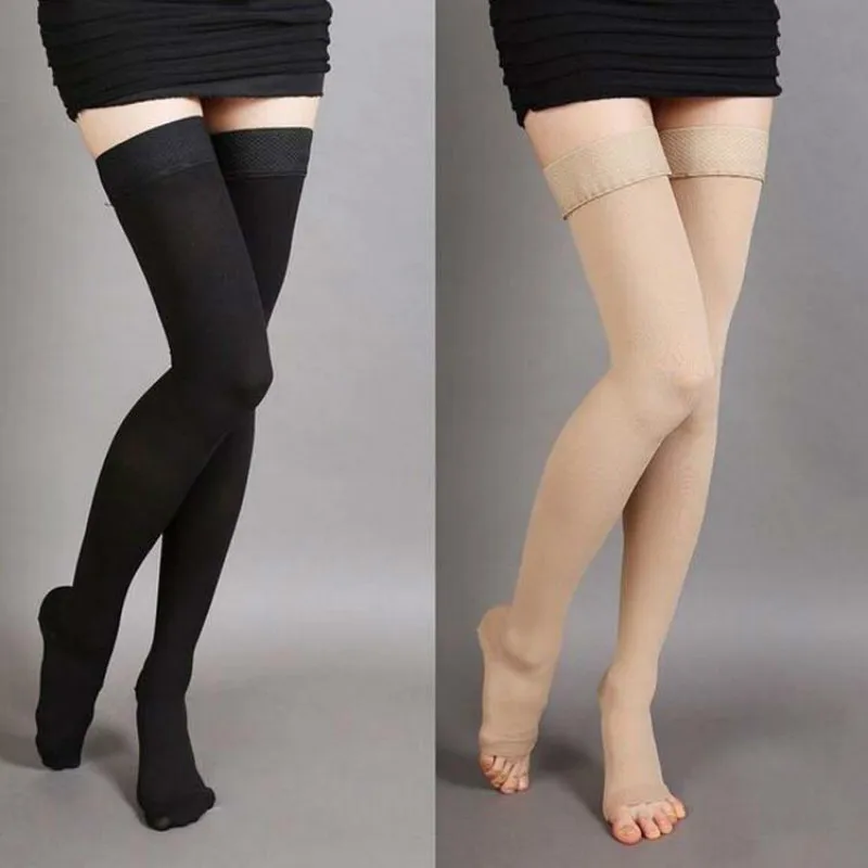 Женские двухступенчатые медицинские эластичные чулки противоскользящие от