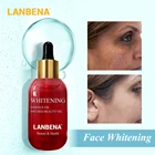 Отбеливающее эфирное масло LANBENA, сыворотка с витамином C для кожи, питательное средство для удаления пятен и темных пятен, укрепляющее и омолаживающее средство для ухода за кожей