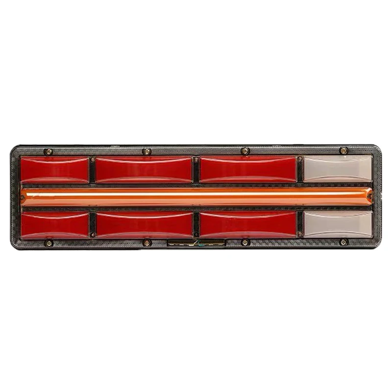 

2X universal Truck light guide water led tail light flowing turn signal lamp 24v Heavry Truck Trailer rear brake lamp taillight