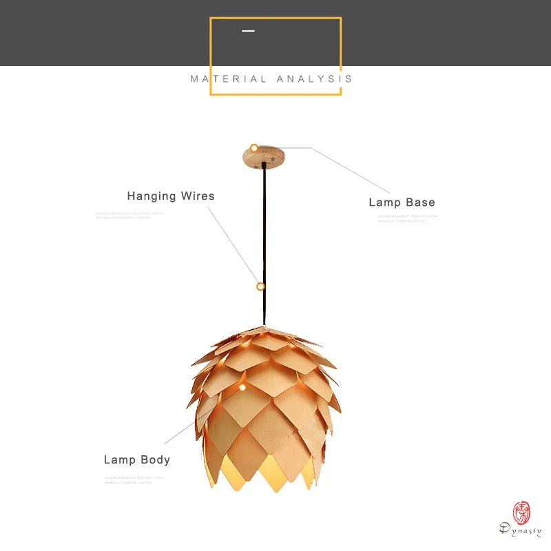 Трубчатый конус деревянные подвесные светильники модный дизайн Подвесная лампа