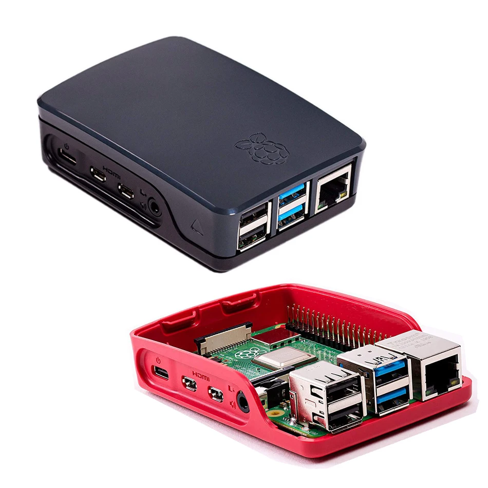 

Новый Официальный чехол для Raspberry Pi 4, корпус из АБС-пластика белого и красного черного цвета, пластиковый корпус для Raspberry Pi 4, Модель B