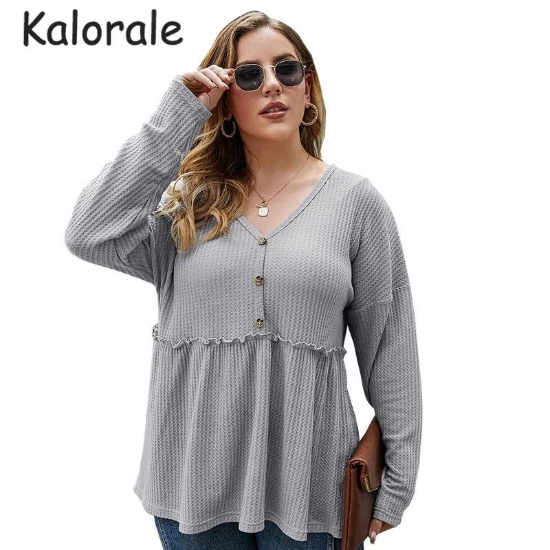 

Oversized fall 2020 V-neck versatile pullover style commuting thin top