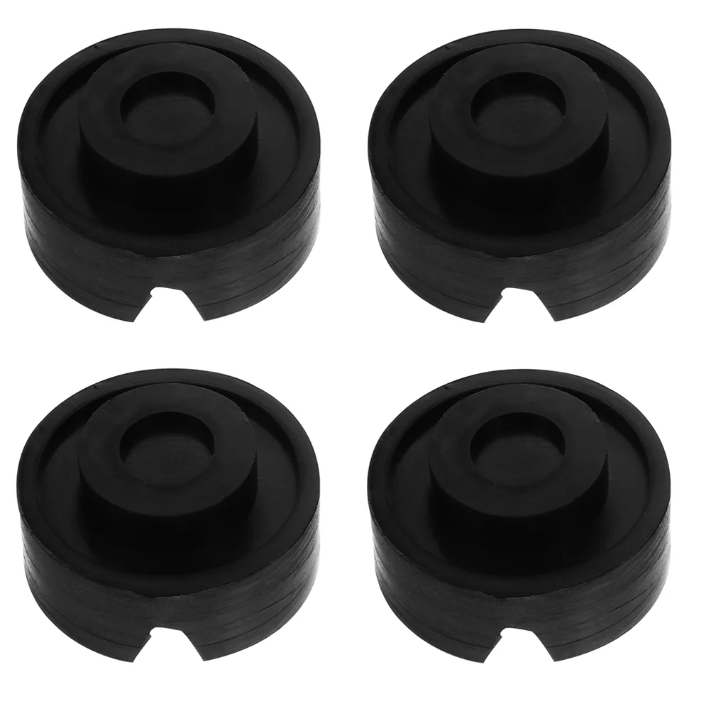 

4pcs Practical Frame Rail Adapters Sturdy Jack Disk Slotted Frame Protectors (Black)