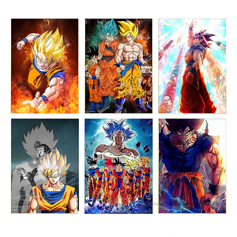 

Плакат Гоку из японского аниме «Драконий жемчуг», алмазная живопись, наборы для вышивки крестиком, мозаика, домашний декор