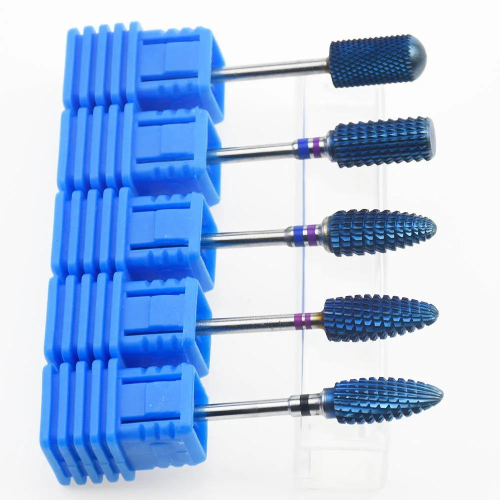 Jewhiteny 5 Тип синий твердосплавные сверла ногтя Электрический Маникюрный аппарат