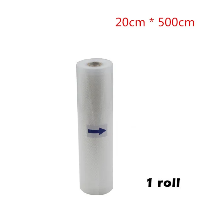 20cm x 500cm(1 roll) 220 В/110 в бытовой пищевой вакуумный упаковщик упаковочная машина пленка упаковщик вакуумный упаковщик в том числе 10 шт пакетов - Цвет: 20cm x 500cm(1 roll)