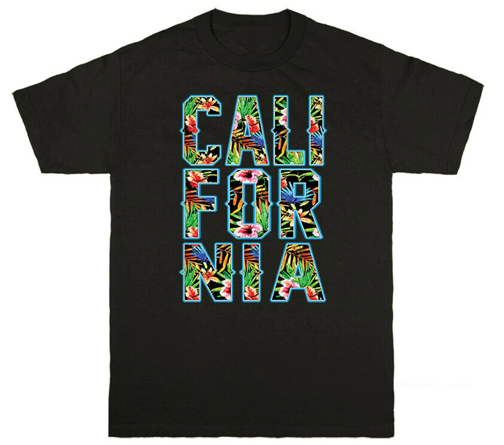 Цветочная Калифорнийская Республика графическая футболка оптовая продажа
