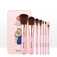 fashion new 7pcs tin box brand premiuim makeup brush set high quality soft taklon hair professional makeup artist brush tool kit