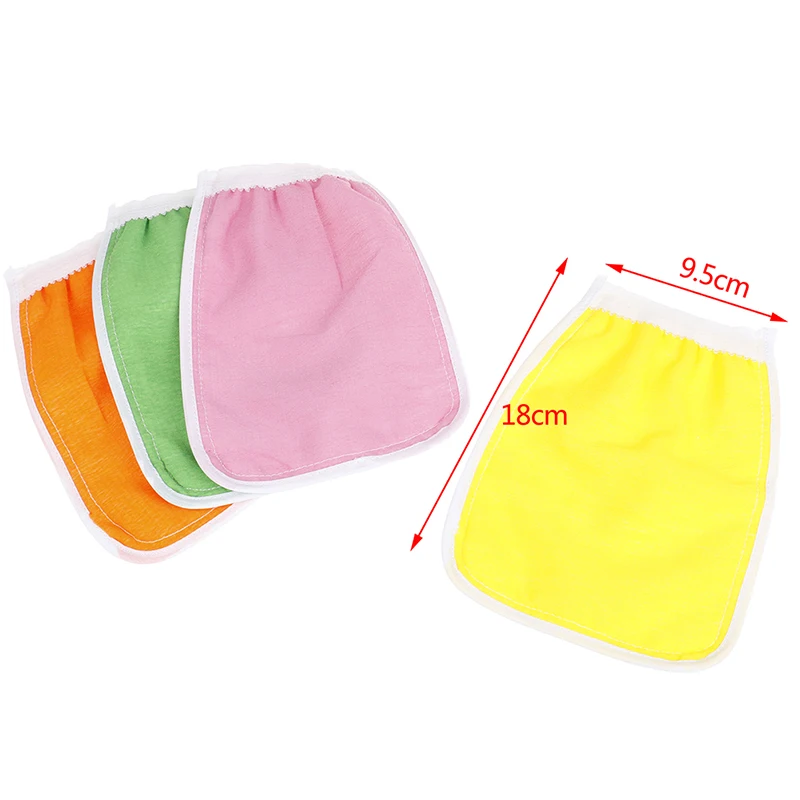 

1PC Shower Exfoliator Two-sided Bath Glove Body Cleaning Scrub Mitt Random