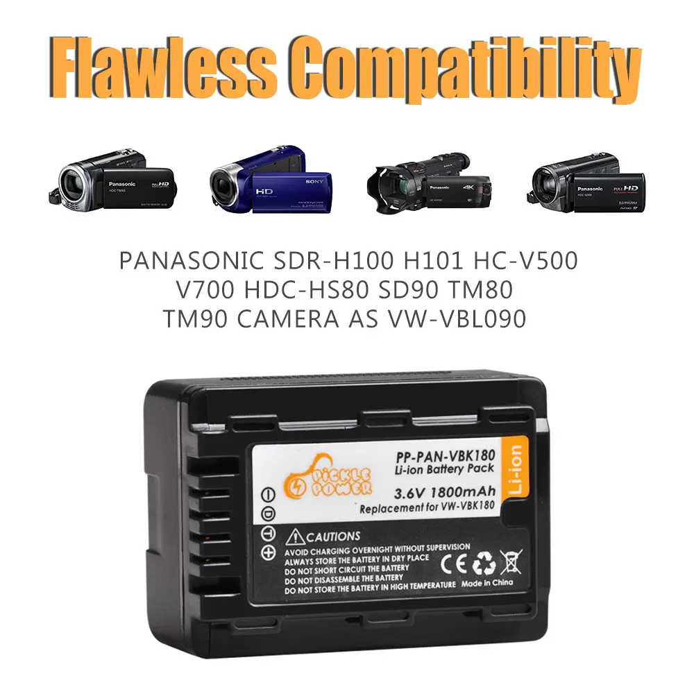 VW VBK180 аккумулятор + двойное зарядное устройство USB для Panasonic SDR S45 S50 S50A S50K S50N S70 S70K S70S