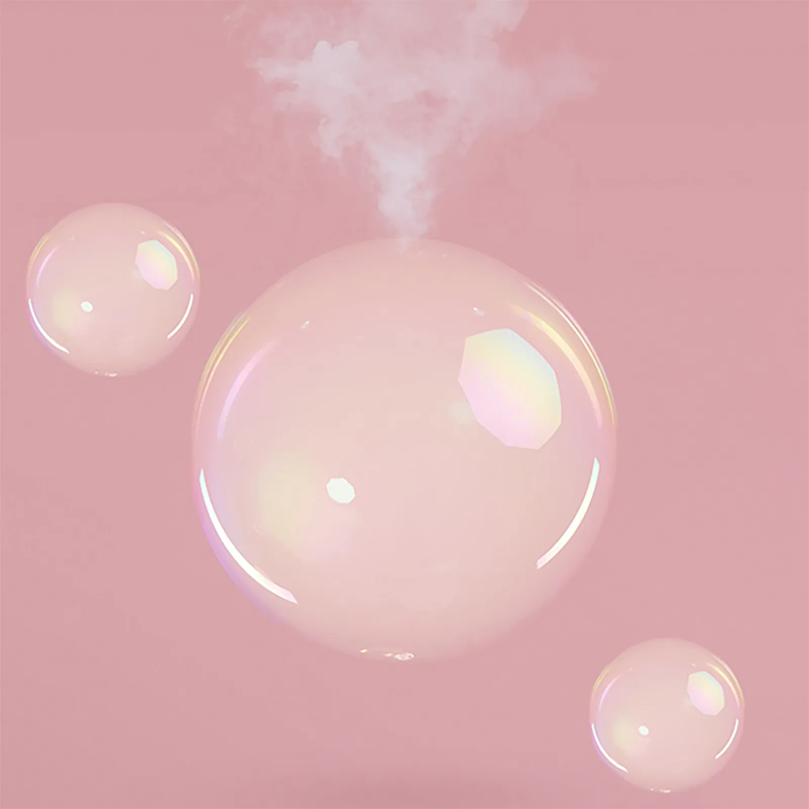 

Fun Mini Elastic Smoke Bubble Wand Girl Heart-Shaped Bubble Machine Toys Blowing Children Toy Maker Gun With Kids Outdoor Toys @