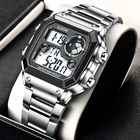 2020 Новый Нержавеющая сталь цифровые часы Для мужчин Спорт часы электронный светодиодный часы мужские наручные часы для Для мужчин часы Водонепроницаемый Reloj Hombre