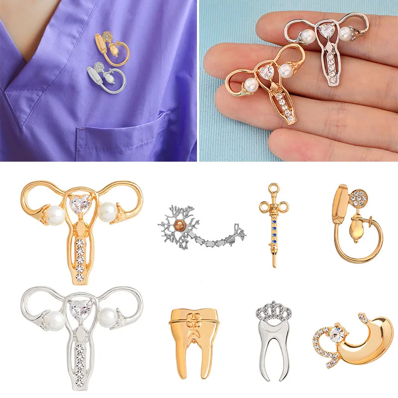 Ювелирные изделия шприц с визоцеральными органы женский уход нейрон RN брошь